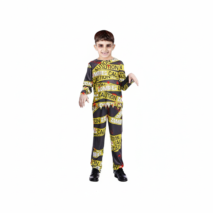 More Than Party Children Caution Zombie Kids Halloween Costume 6-9y