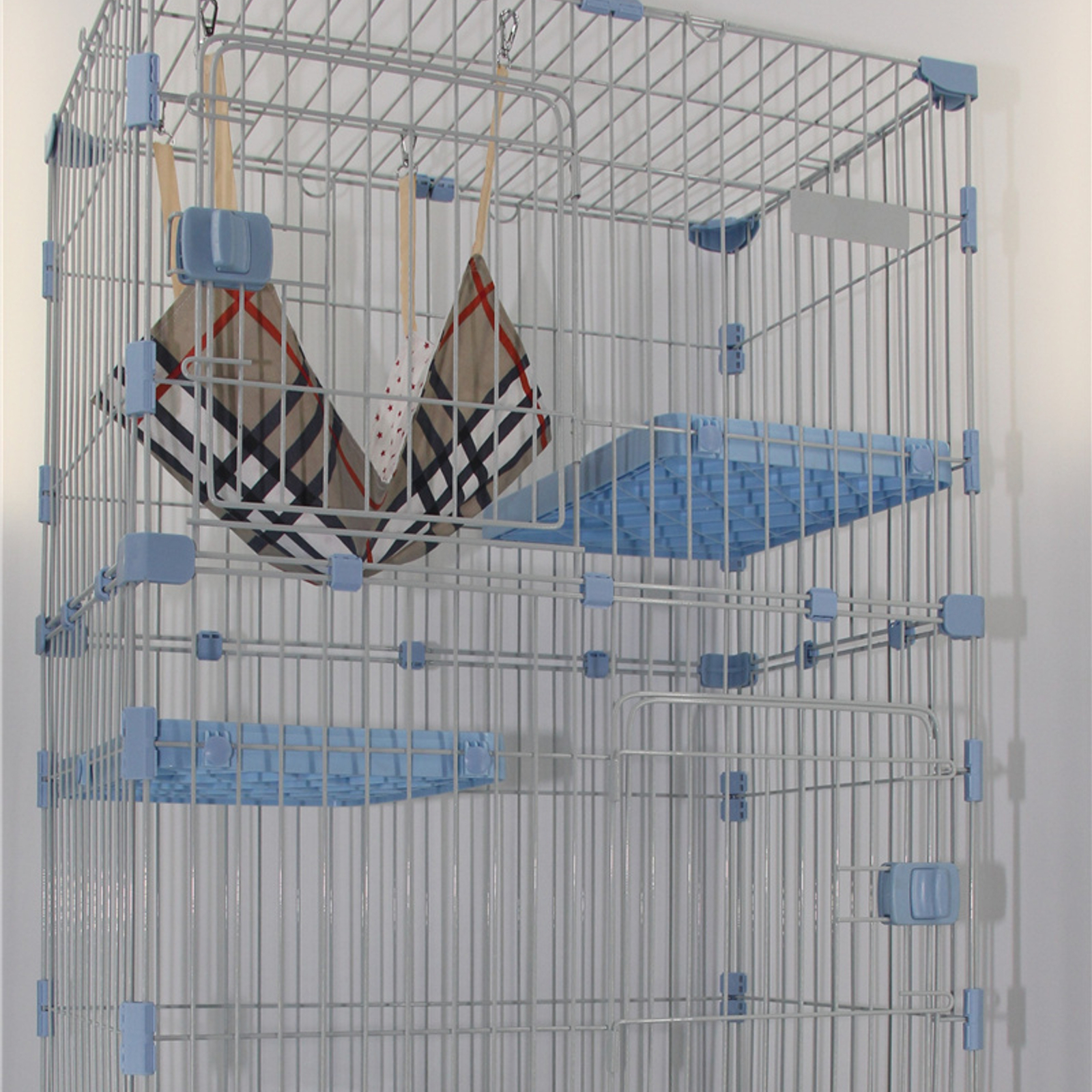 Yes4pets 179 Cm Blue Pet 4 Level Cat Cage House With Litter Tray Wheel 82x57x179 Cm Bunnings Australia