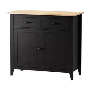 Artiss Buffet Cabinet Sideboard Pantry Cupboard 2 Drawers 90cm Black