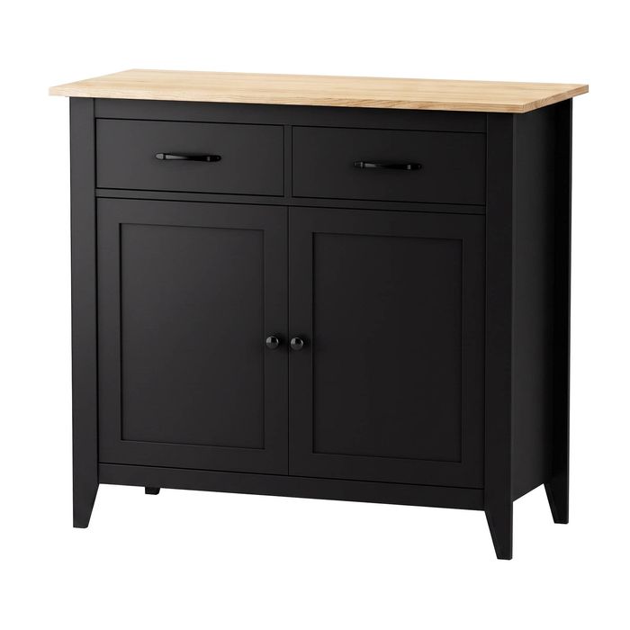 Artiss Buffet Cabinet Sideboard Pantry Cupboard 2 Drawers 90cm Black