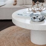 Home Bazar 90cm White Milan Terrazzo Coffee Table