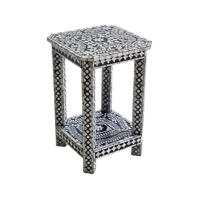 Mother Of Pearl Monochrome Chic Side Table