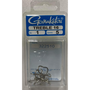 Gamakatsu 16 Heavy Duty Treble Fishing Hook 1