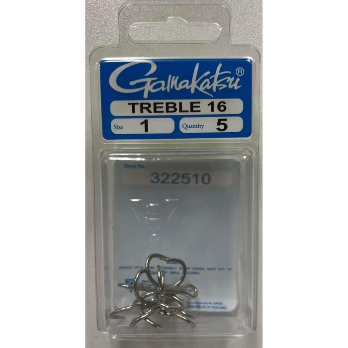 Gamakatsu 16 Heavy Duty Treble Fishing Hook 1