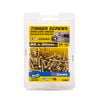 Zenith 8G x 20mm Brass Plated Hinge-Long Thread Countersunk Head Timber Screws - 100 Pack