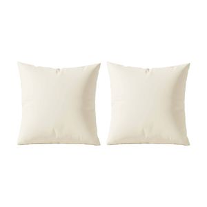 2pk Renee Taylor 400tc Egyptian Cotton European Pillowcase Vanilla 65x65cm