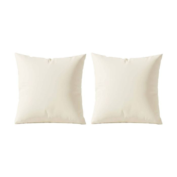 2pk Renee Taylor 400tc Egyptian Cotton European Pillowcase Vanilla 65x65cm