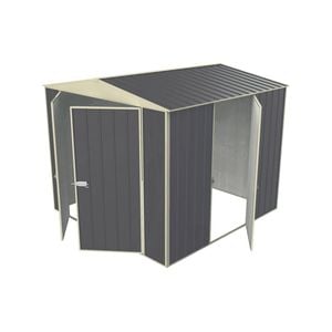 Build-a-Shed 2.3 x 2.3 x 2.3m Gable Single Hinged Side Door Shed - Grey