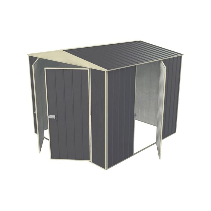 Build-a-Shed 2.3 x 2.3 x 2.3m Gable Single Hinged Side Door Shed - Grey