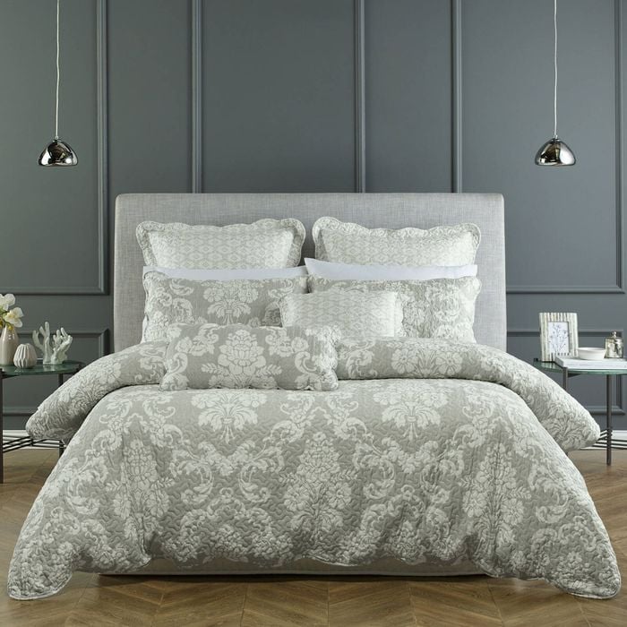 Bianca Alexandria Taupe Quilt Cover Set Queen