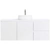 CIBO 1200mm White Nordic Wall Hung Bathroom Vanity With Pod White Matte Basin