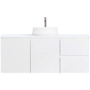 CIBO 1200mm White Nordic Wall Hung Bathroom Vanity With Pod White Matte Basin