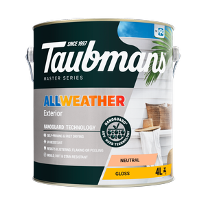 Taubmans 4L Neutral Gloss All Weather Exterior Paint