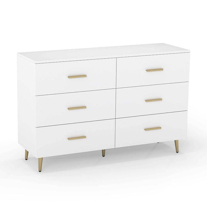 Costway 6 Chest Of Drawers Storage Cabinet Dresser Tallboy Lowboy