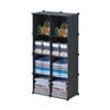 SOGA 4 Tier 8-Cube Black Portable Wardrobe