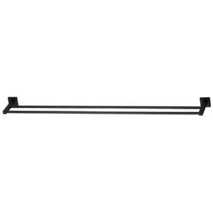 Mondella 935mm Matte Black Rococo Double Towel Rail
