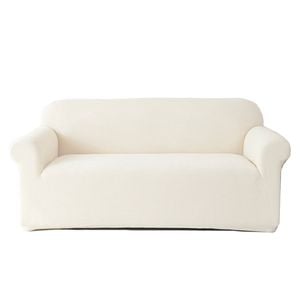 Catzon 4 Seater Stretch Sofa Cover Couch Cover Washable Jacquard Fabric-OffWhite(XL)