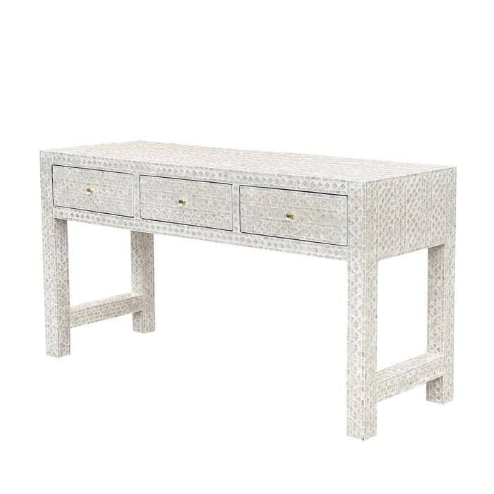 Mother of Pearl Inlay Console Subtle Light Hue