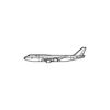 Ignite Laser Boeing 747-8 - Modern Jumbo Jet Airliner Silhouette Metal Wall Art Coated Black 47 inch - 120 cm