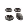Surface Gard 34mm Brown Carpet Base Round Castor Cup - 4 Pack
