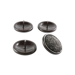 Surface Gard 34mm Brown Carpet Base Round Castor Cup - 4 Pack