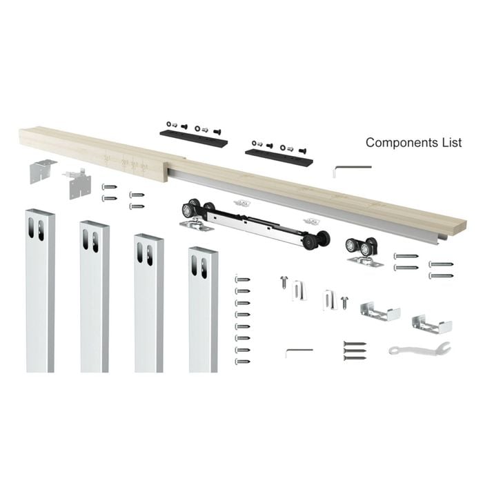 Rolltrak 2200 x 20 x 8mm Cavity Door Track Set
