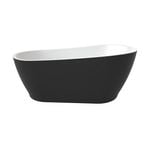 Caroma 1700 x 850 x 680 Black And White Noir 1700 Freestanding Bath