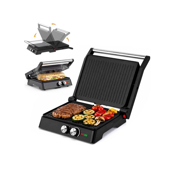YOPOWER 1800W Electric Grill & Sandwich Maker