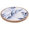 Ladelle Blue Lagoon Premium Mango Wood Round Serving Platter/Plate Handmade