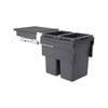 Hafele 2 x 38L Dark Grey Pull Out Waste Bin
