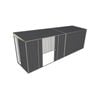 Build-a-Shed 1.5 x 6 x 2m Sliding Door Tunnel Shed with Double Sliding Side Doors - Grey