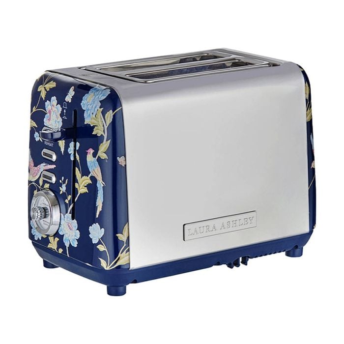 Laura Ashley Elveden 2 Slice Toaster Blue & Silver