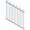ProtectorAl 0350-1200W x 1200H Deep Ocean Loop Top Pool Fence Panel Raked 16-30º