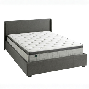 Zinus Double Package Set - Maddon Gas Lift Storage Bed & 30cm Euro Pocket Spring Mattress Set