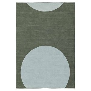 Loopsie-290cm X 190cm-marcado Printed Green & Blue Washable Rug