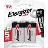 Energizer Max 9V Alkaline Batteries - 2 Pack