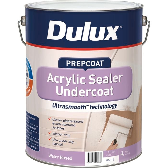 Dulux 10L Prepcoat Acrylic Sealer Undercoat White