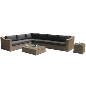FurnitureOkay Dubai 6-Piece Wicker Outdoor Modular Lounge Setting