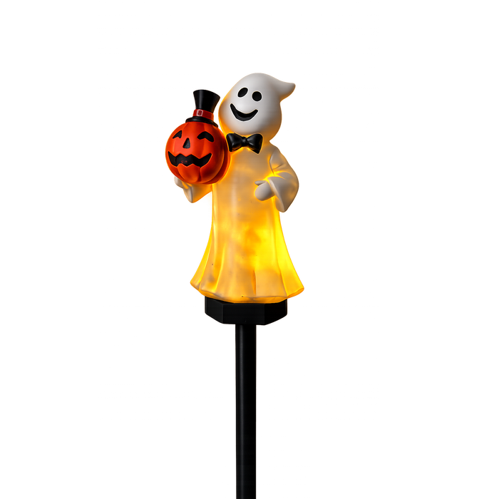 Galah Halloween Ghost With Pumpkin Solar Pathway Light