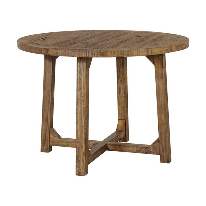 1825 Interiors Oslo Round Dining Table New Pine Rustic Golden Sienna Furniture
