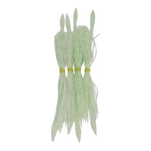 Dekoi Tailed Lure Skirts, Lumo White, 4 Pack