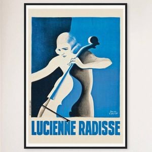 Galrie Lucienne Radisse Vintage Art Deco Poster by Paul Colin Timeless Elegance, Black Frame, A1 60 x 84cm (23 x 33inch)