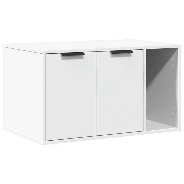 vidaXL Cat Litter Box Enclosure White 80x50x45 cm Wood