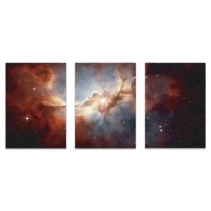 3pcs Dark Nebulae Hubble Space Telescope Print 100% Australian Made 3 x 40x60cm (Metal Print)