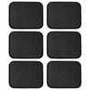 Argon Tableware 6x Rectangular Serving Trays - 45.5 X 35.5cm - Reusable Non Slip Stackable Rubberized Food Drinks Platter Tray