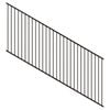 ProtectorAl 1201 - 2400 x 1200mm Black Satin Raked 16-30º Flat Top Pool Fence Panel
