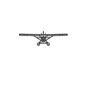 Ignite Laser Havilland Canada DHC-2 Beaver - Versatile Bush Plane Silhouette Metal Wall Art Rustic Metal 15.7 inch - 40 cm