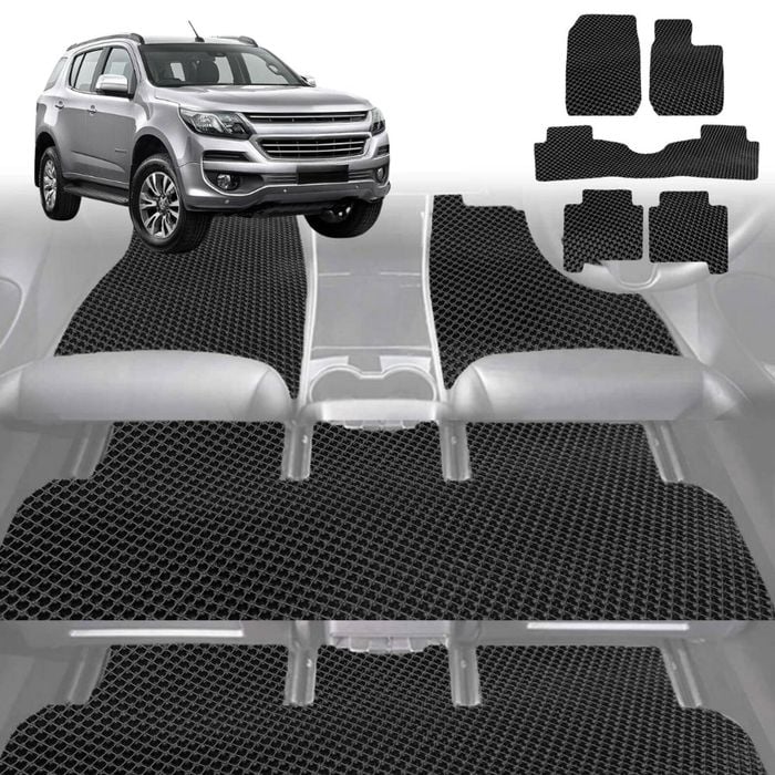 6D Diamond Car Floor Mats for Holden Trailblazer 2016-2020-Ultimate Set-Black-Outback GT