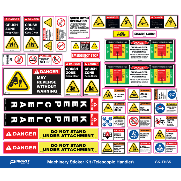 Pinnacle Telescopic Handler Machinery Sticker Kit