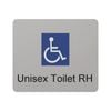 Bradley Unisex Toilet RH and Parent Room Braille Toilet Sign